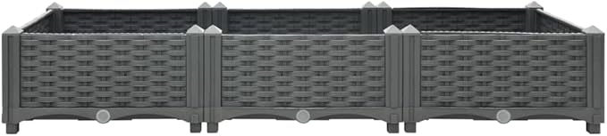 Raised BedGarden PlantersGarden PlantersGarden CenterpiecesGarden BedsRaised Beds for Growing FlowersHerbs and Fruits47.2x15.7x9.1 Polypropylene
