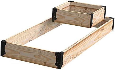 Panacea Raised Garden Bed Brackets | Set of 8 Heavy-Duty Steel Brackets for DIY Keyhole Stepped or Raised Garden Beds | Fits 2x6 or 2x12 Lumber | Durable Outdoor Bed Frame Hardware