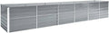 Raised Bed Grey Galvanized Steel Flower pots Flower pots Plant containers for Garden Backyard 189.0 x 31.5 x 30.3 in Durable