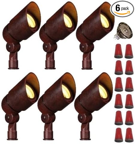 Best Pro Lighting 6 Pack LED 3 Watt Directional Bullet in Rust