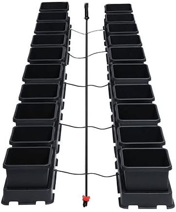 AutoPot 20 Pot easy2grow System with 3.9 Gallon Plastic Pots and No Tank - Dual-Pot Self-Watering Gravity-Fed Hydroponic System (20Pot - 3.9 Gallon - No Tank)