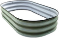 Oval Planter Raised Beds Raised Garden Bed Outdoor Galvanized Metal Planter Box Multi-Size Modular Garden Bed Kit Oval Versatile Planting (Color : Green-A Size : 105x60x20cm)
