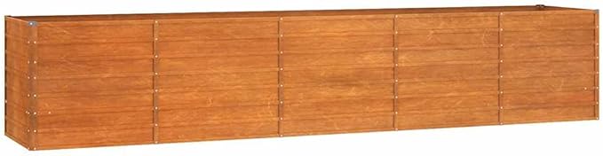 Garden Raised Bed Rusty Corten Steel 157.5 x 31.5 x 30.3 in Gardening Pots &amp Planters 151965