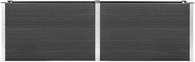 Garden Raised Bed WPC Weather-Resistant Steel Large Metal Planter Box for Outdoor Flower Plant Vegetable Herb Growing &amp Gardening - Gray 78.7x39.4x35.8
