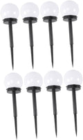 Veemoon 8pcs Solar Power Lawn Lights Waterproof Garden Ball Lamps for Outdoor Use Energy Saving Landscape Lighting for Yard
