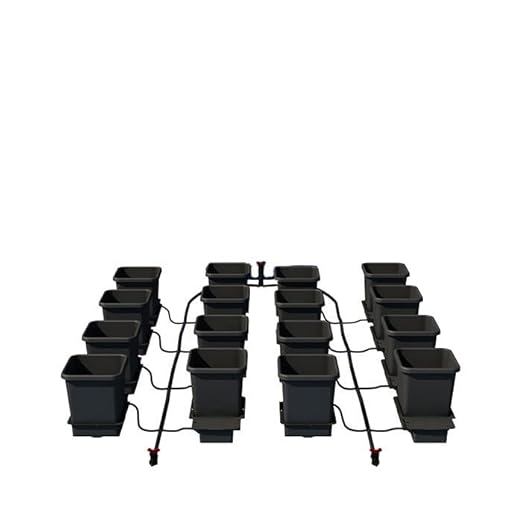 AutoPot 16 Pot System with 3.9 Gallon Plastic Pots and No Tank - Self-Watering Gravity-Fed Hydroponic Systems (16Pot - 3.9 Gallon - No Tank)
