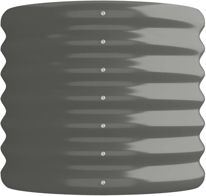 Outdoor Metal Planter Box Powder-Coated Steel Garden Raised Bed Metal Raised Bed Garden Bed Kit 44.9x15.7x14.2 Gray-240