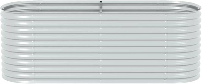 Garden Raised Bed Silver Galvanized Steel Fencing for Landscape Durable Welded Wire Bed for Rock Fence Wall Grid (94.5 in Long)