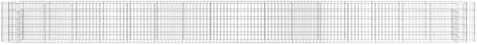 YAFF Gabion Raised Bed Galvanized Iron 240.2x19.7x19.7