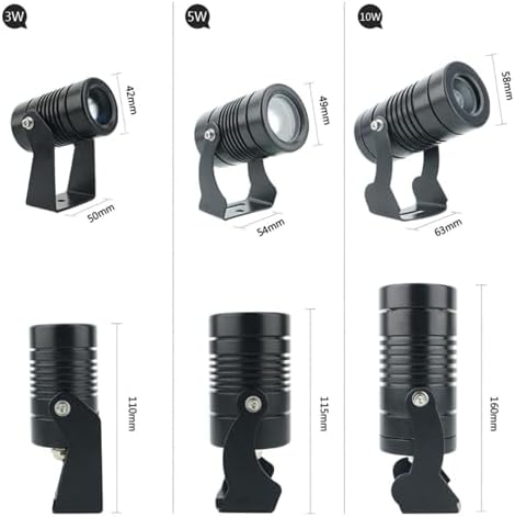 Outdoor LED Beam Spotlight 1/2PCS IP67 Waterproof Ground Lights 5W Warm White Narrow Beam Wall Washer for Garden Patio Landscape Lighting