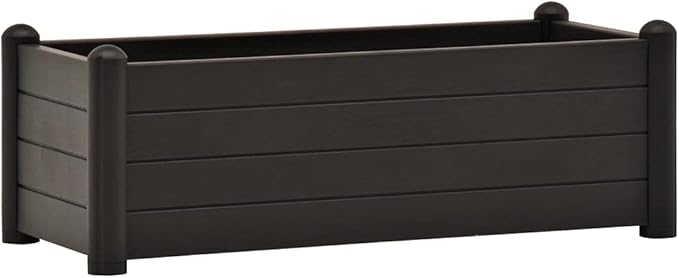 PP Garden Raised Bed UV Weather and Frost Resistant Garden Planter Bottom Draining Design Planting Bed for Plants Vegetables Herbs Flowers 39.4 x 16.9 x 13.8