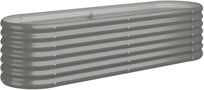 Garden Raised Bed Steel Planter Box Metal Boxes for Herbs Vegetables Flowers Outdoor Planters Galvanized Steel - 59.8 x 15.7 x 14.2 in