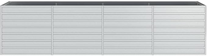 Galvanized Steel Garden Bed for Raised Landscape Vegetable Flower Herb Patio - Silver Steel Bed 126x31.5x30.3 Inch