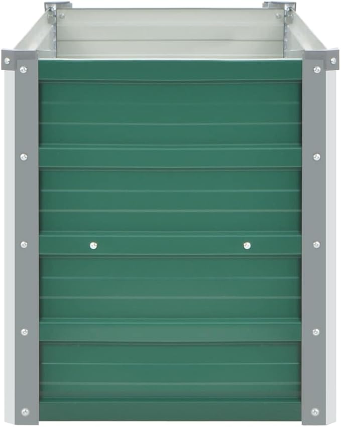 Raised Garden Bed Galvanized Steel 39.4 x 15.7 x 17.7 Green Large Outdoor Planter Raised Bed Garden Elevated Planter Box for Vegetables Flowers Herbs and Patio Use