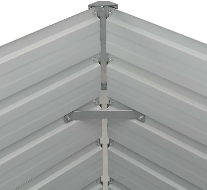 YAFF Large Galvanized Steel Raised Garden Bed for Outdoor Spaces Sturdy and Durable 63x31.5x30.3 in Easy Assembly Ideal for Patios Balconies and Gardens