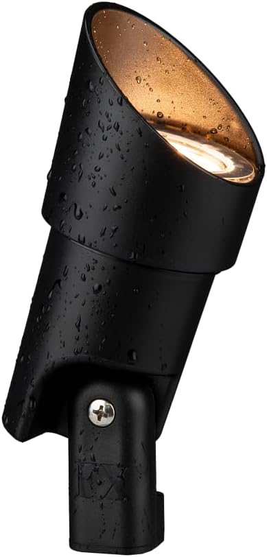 FX Luminaire EVO EA-51 Low Voltage Landscape Lighting Spotlight Composite Accent Uplight 4W LED 2700K Warm White 250 Lumens ProAim Adjustability Tree &amp Yard Outdoor Spot Lights Stake Include