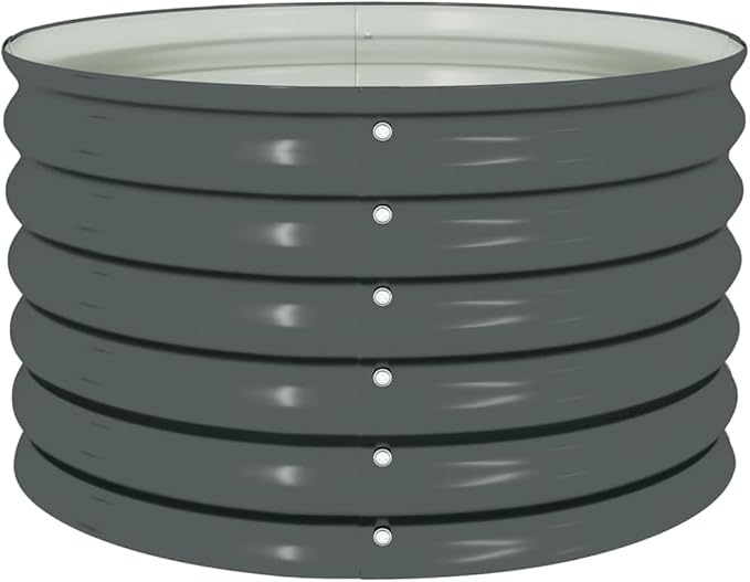 Galvanized Steel Raised Garden Bed - 31.5x31.5x17.3 Gray Metal Planter Box for Outdoor Flower Plant Vegetable Gardening Large Beds