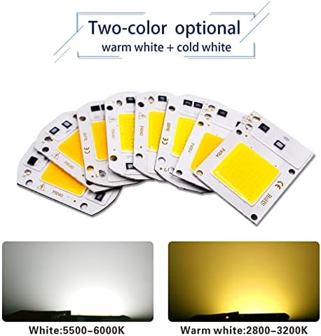 Landscape Lights 10pcs/lot LED COB Lamp Chip 10W 20W 30W 50W AC 220V Smart IC LED Beads DIY for LED Floodlight Spotlight Cold White Warm White LED Street Lamp