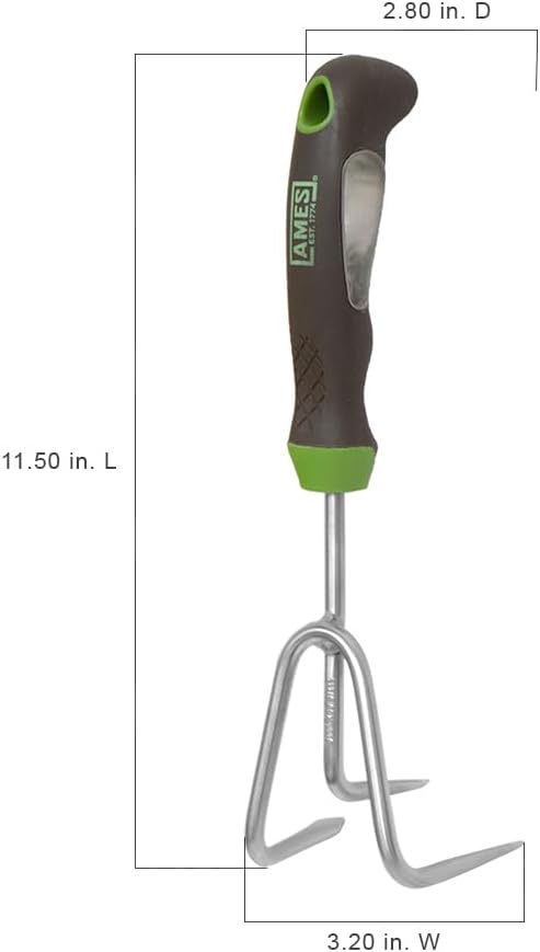 Gardening Ergonomic Gel Hand Tool Bundle: Trowel Hand Cultivator Weeder Hoe
