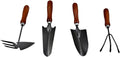 4pcs Mini Paint Spatula Garden Tools Set Iron Shovel for Planting Wooden Handle Lightweight Garden Hand Tools for Gardening Kit