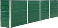 Raised Garden Bed 126 x 15.7 x 30.3 Galvanized Steel Green Outdoor Raised Planter Box for Vegetable Garden Flowers Herbs Patio Backyard Durable Garden Boxes with Safety Edge Fold