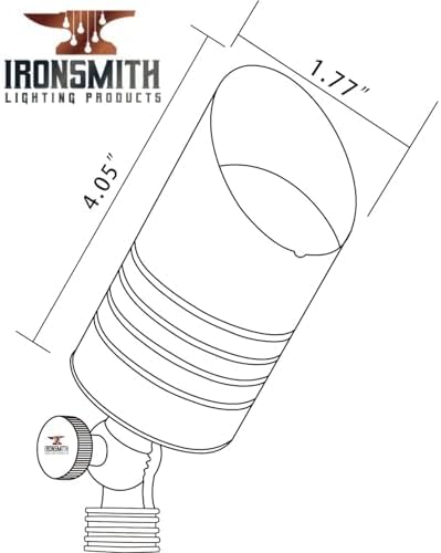 Ironsmith Lighting Products Adjustable Spot Light Bronze Finish Lighting Fixture Solid Brass Construction MR16 Bi-Pin G4 Socket Spike Mount 5W LED Bulb and Weatherproof connectors Included