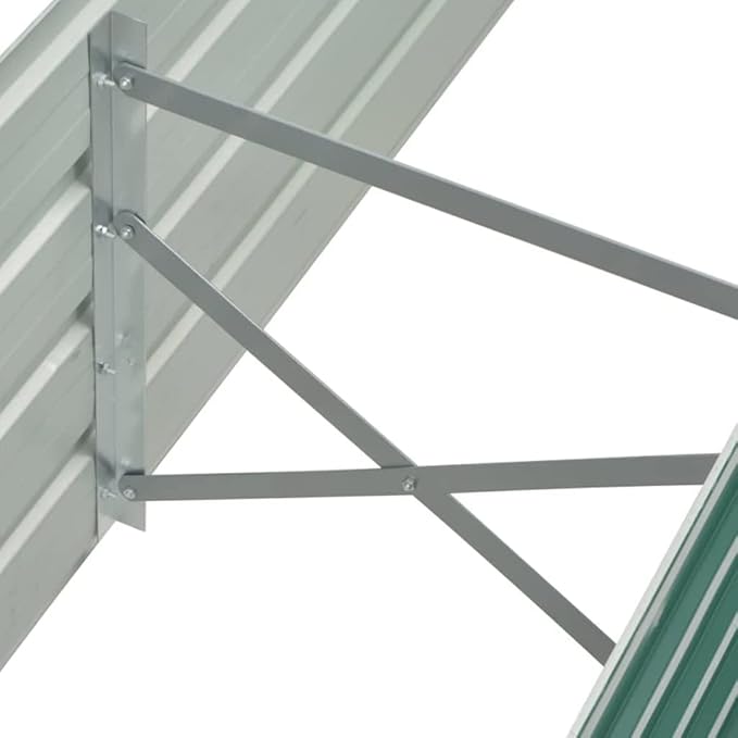 YAFF Garden Raised Bed Galvanized Steel 63x15.7x17.7 Green (13.2lbs)