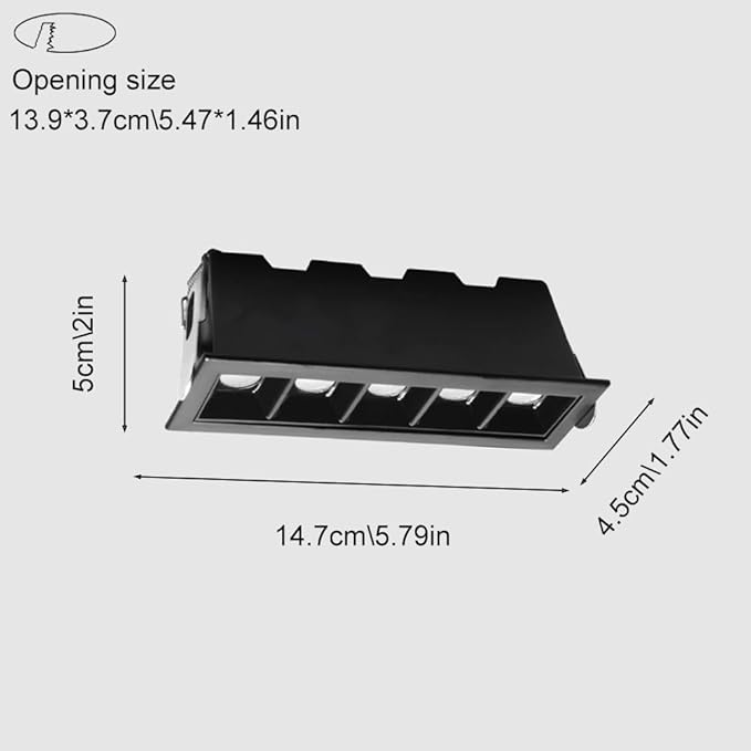 Spotlight Square Flush Mount Accent Spotlighting Fixture Linear Directio l Spotlights Hallway Lamps Indoor for Living Room Office