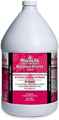 MicroLife Maximum Blooms (3-8-3) Professional Grade Organic Liquid Fertilizer Concentrate for All Flowers and Anything That Blooms Gallon