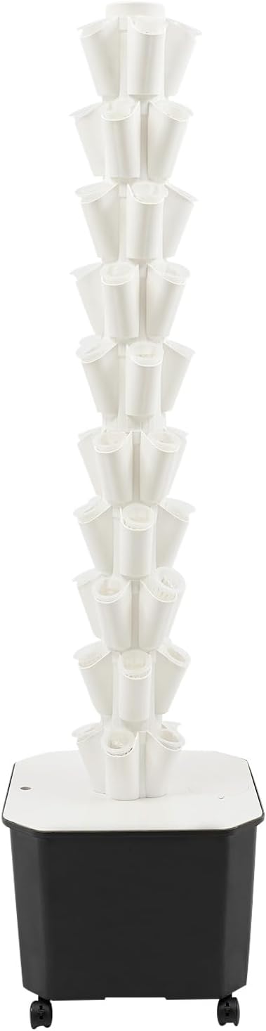 Hydroponics Growing System 50-Plants Indoor Hydroponic Tower with Pump System Plants Germination Kit with Wheels Vertical Hydroponic System for Gardening Lover