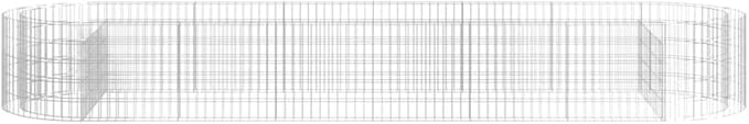 SKM Gabion Raised Bed Galvanised Iron 400x100x50 cm (Weight-27KG)