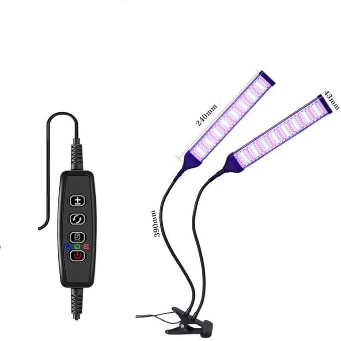 Full-Spectrum Indoor Plant Growth Lamps 15-62 inches Height-Adjustable Dsektop and Standing Plant Growth Lamps