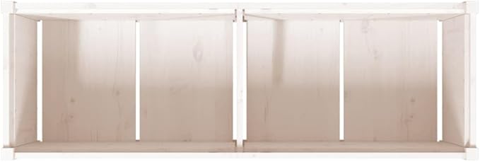 Wooden Raised Garden Bed Garden Planter Box Outdoor Wood Raised Garden Bed for Planting Plants Vegetables White 59.1x19.7x19.7 Solid Wood Pine-249