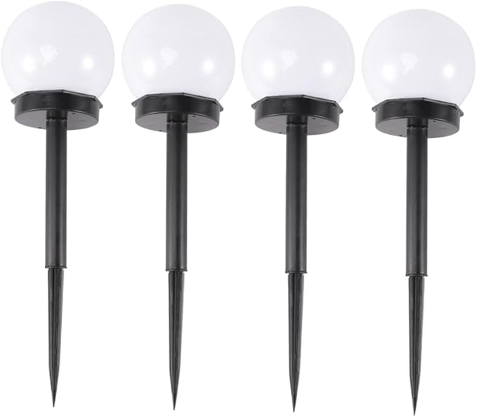 LIFKOME 8pcs Solar Powered Lawn Light Waterproof Garden Bulb Ball Lamp Outdoor Stick Light for Backyard Pathway and Yard Decor