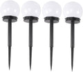 LIFKOME 8pcs Solar Powered Lawn Light Waterproof Garden Bulb Ball Lamp Outdoor Stick Light for Backyard Pathway and Yard Decor