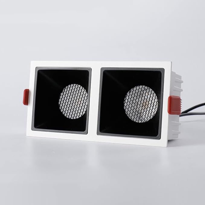 Led Spotlight Square Flush Mount Downlight2 * 7w 95ra Accent Spotlamp AlumiExpression artistique m Housing Directio l Spotlights for Gallery Living Room Corridor