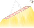 200W LED Sunlight Plant Light 100-277V Indoor Seedling Planting Panel Lamp UV/IR Succulent Cultivate Lamps Potted Fruit Flower Vegetable Cactus Moss Fill Lighting 110V US Plug with Hook Hanging