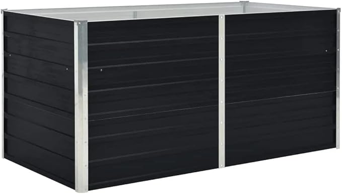 YAFF Raised Garden Bed 63x31.5x17.7 Galvanized Steel Anthracite (15.312lbs)