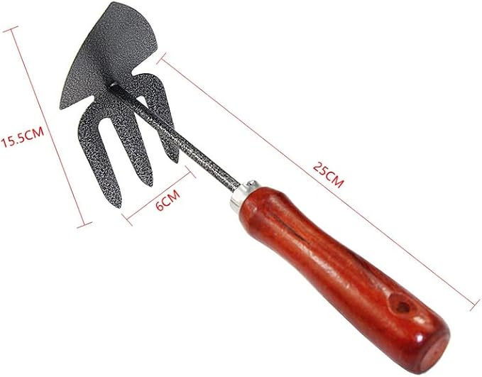 5PCS/Set Wooden Handle Iron Garden Shovel Rake Spade for Flowers Potted Plant Bonsai Mini Gardening Tools Set Digging Weeding