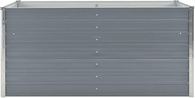 Raised Garden BedFlowerpotsPlantersRaised Garden PlanterRaised Planter Boxfor Indoor Outdoor VegetablesFruitsPotatoFlowers63x31.5x30.3 Galvanised Steel Gray