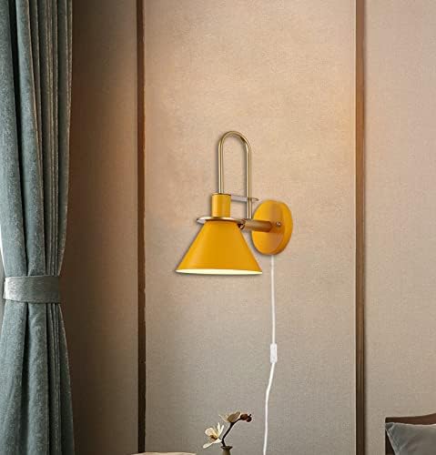 Hook Type Wall Mounted Plant Light Full Spectrum 4500K 10W Adjusted Angle &amp Light Beam Range 15°-60° Modern Yellow Metal Wall Lamp for Indoor Growing Plants Flowers