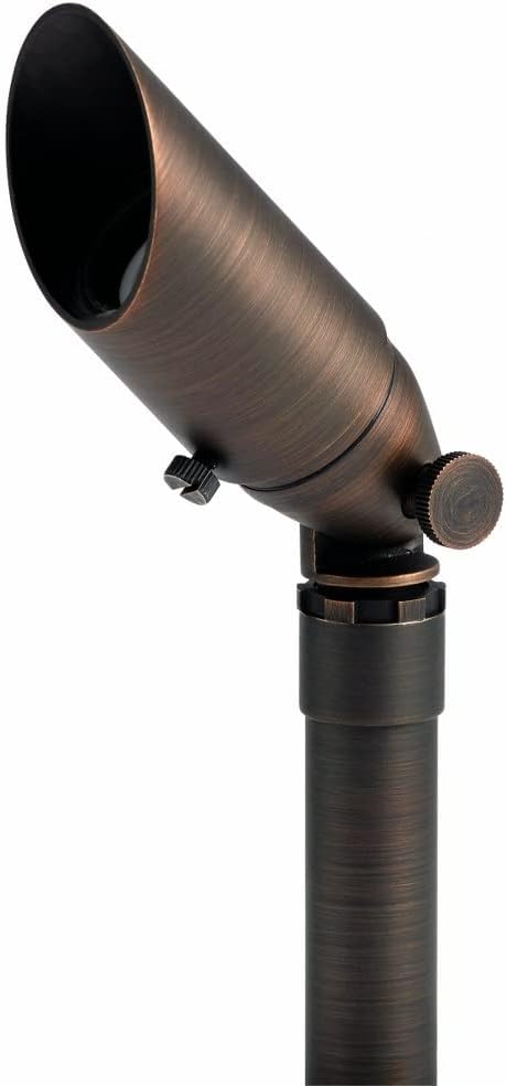 Low Voltage 1 Light Accent Spot Light 2.5 inches Tall by 1.75 inches Wide-Te Tured Architectural Bronze Finish No Specific Style Landscape 12V Accent 147-Bel-550603