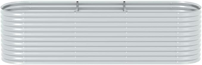Garden Raised Bed Silver Galvanized Steel 126x31.5x31.9 inch Large Outdoor Metal Planter Box for Vegetables