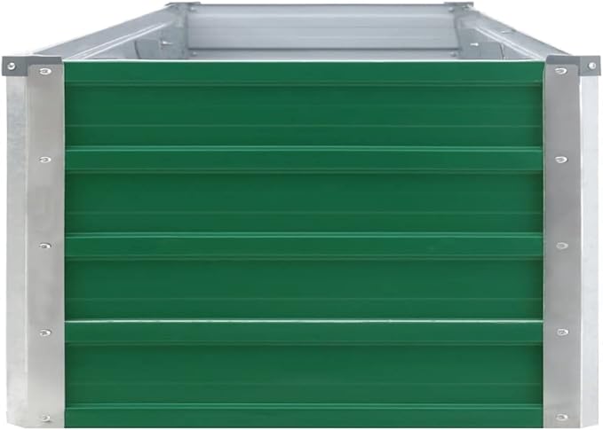 YAFF Garden Raised Bed Galvanized Steel 126x15.7x17.7 Green