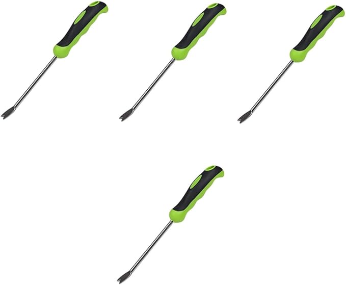 4pcs Weed Puller Tool for Garden Ergonomic Plant Removal Shovel Lightweight Manual Weeding Fork for Easy Digging and Transplanting for Lawn and Landscaping Projects