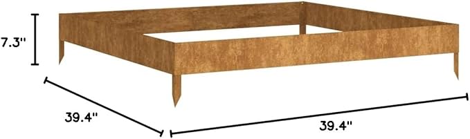 Garden Raised BedIndustrial Rustic PlantersVegetable PlantersPlant Privacy FenceBackyard Raised BedsHerb Plantersfor PlantingOutdoorYard DecorationPatio39.4x39.4x7.3 Corten Steel