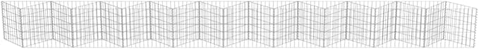 Galvanized Steel Gabion Wall Wall Basket Wire Fence Planter Cages Boxes Raised Bed Mesh Wire Wall Panel for Outdoor Landscape Lawn 248x11.8x19.7-625