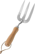 Garden Tools Set Stainless Steel Rake/Fork/Shovel Gardening Kit Indoor and Outdoor Hand Planting(Fork)