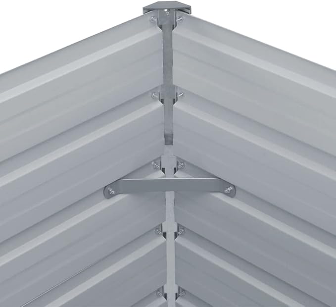Raised Garden Bed 39.4x39.4x30.3 Galvanized Steel Green