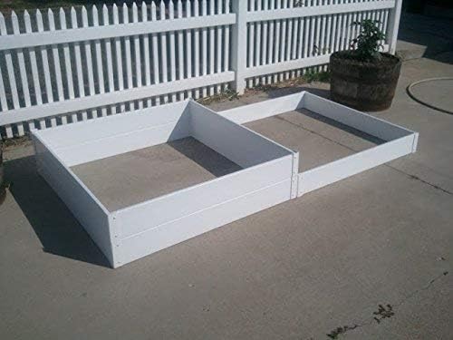 4 x 4 Stack-able White Vinyl Raised Garden Bed